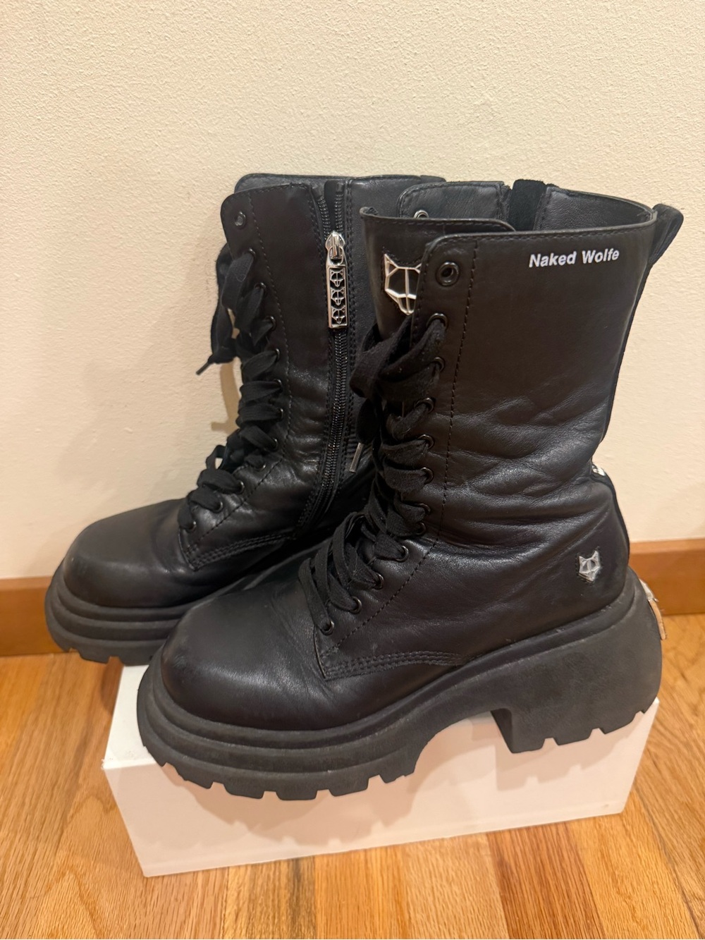 Naked Wolfe combat boots 9